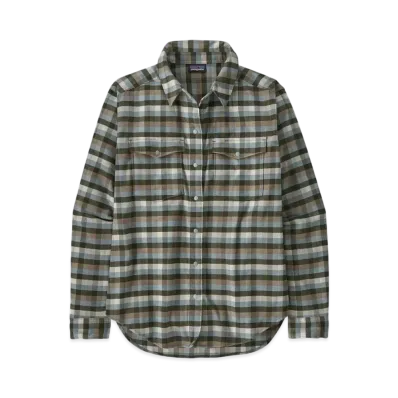 Patagonia Women's Canyonite Flannel Shirt "Needle Green"