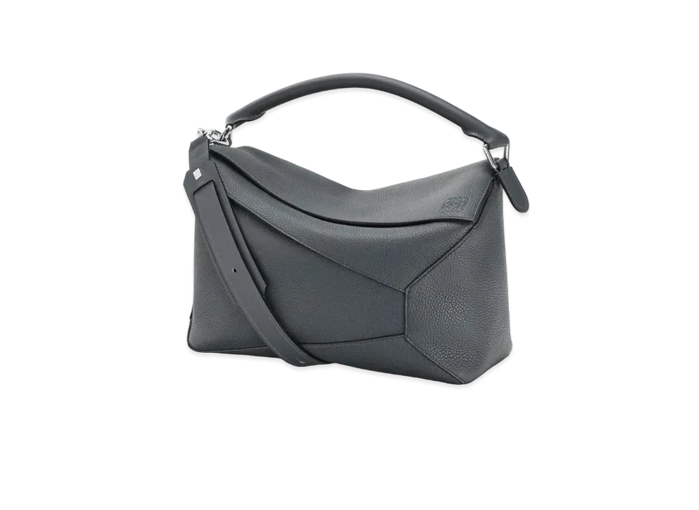 LOEWE Large Puzzle Edge Bag In Grained Calfskin "Anthracite"