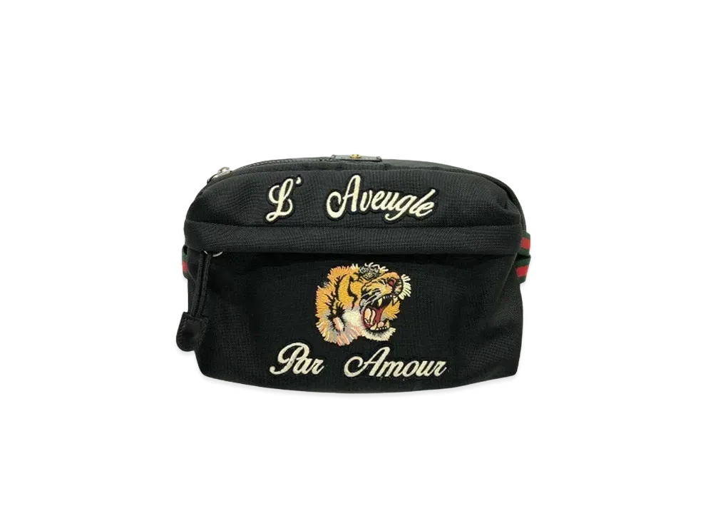 GUCCI Belt Bag Tiger Nylon "Black"