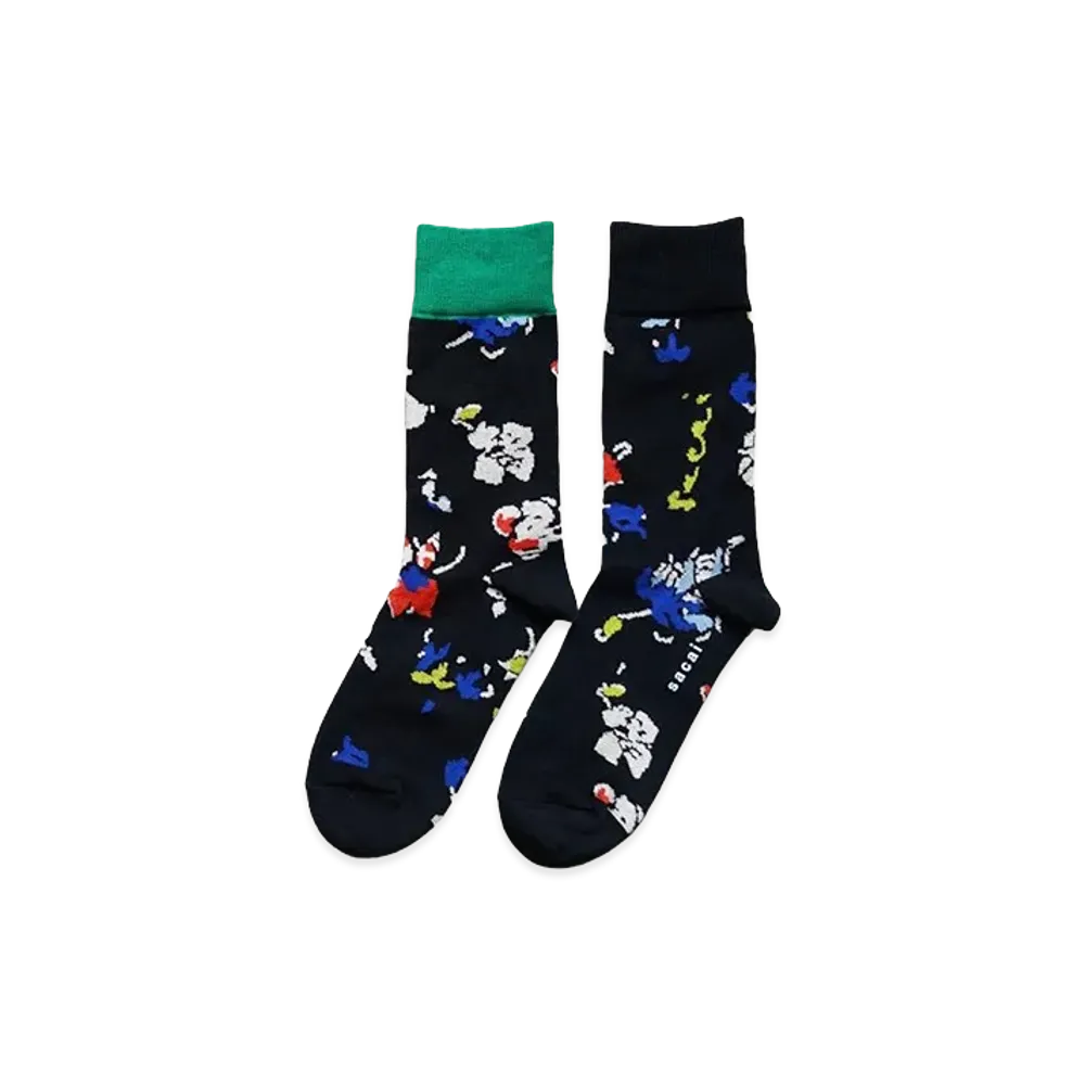 sacai Graphic socks "Black"