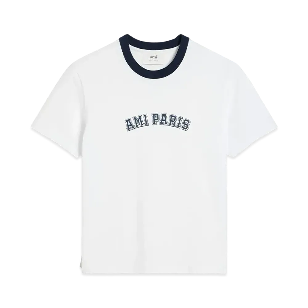 AMI PARIS Organic Cotton Jersey T-shirt "White"
