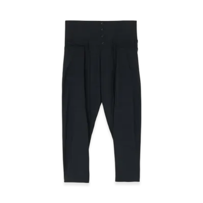 S'YTE Wool/Polyester Tropical Ethnic Detail High Waist Pants "Black"