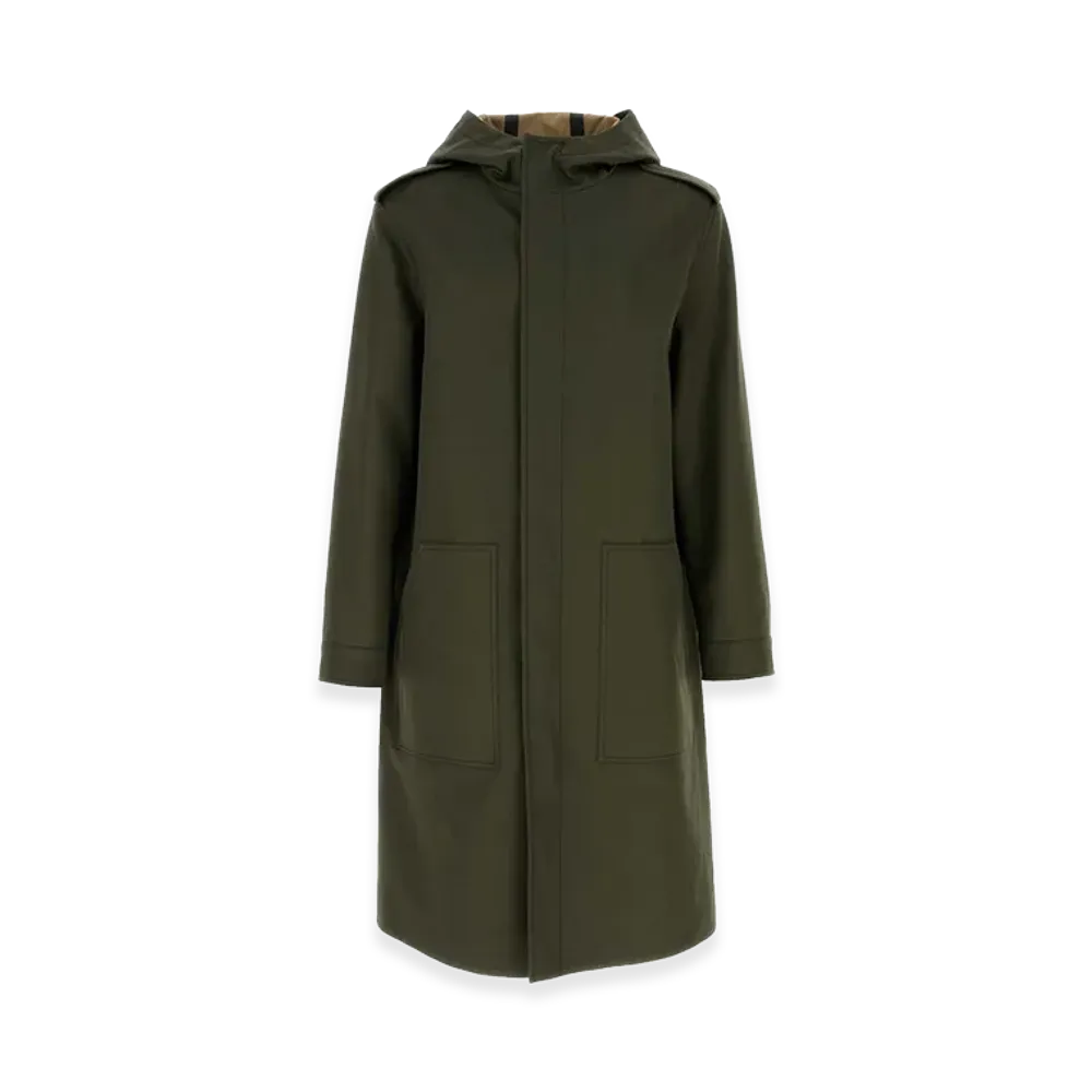 Valentino Cotton Trench Coat "Army Green"