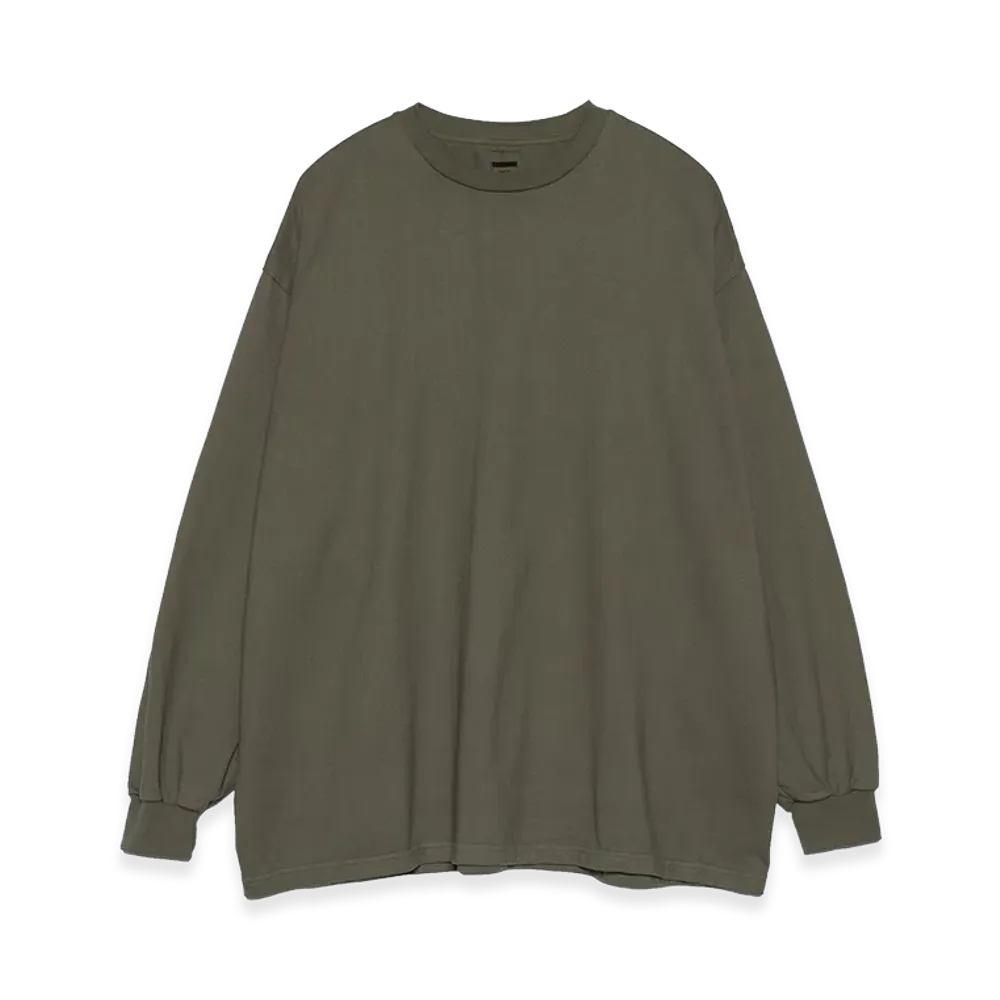 Graphpaper minus Botanical Dyed L/S Tee "Moss Green"