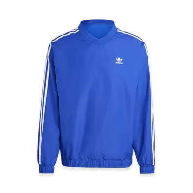 adidas Adicolor Woven Crew Neck Windbreaker "Semi Lucid Blue"