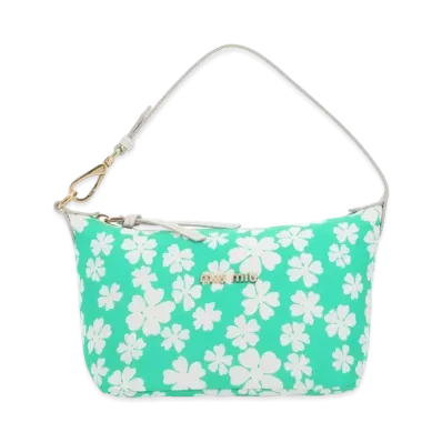 MIU MIU Miu Spirit Printed Faille Mini Bag "Jade Green/White"