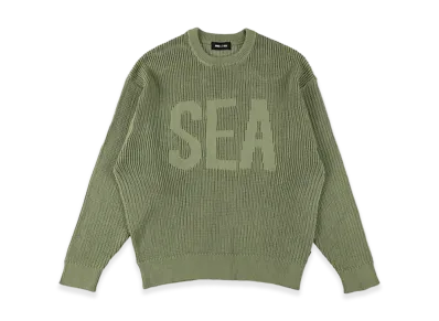 WIND AND SEA Mesh Logo Knit "Sage"
