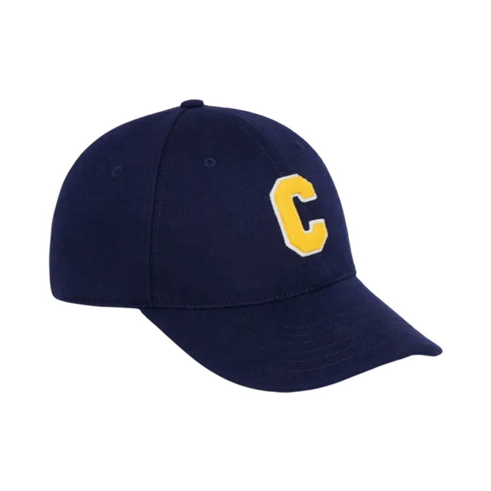 CELINE Initial Baseball C in Flannel "Royal Blue/Yellow"
