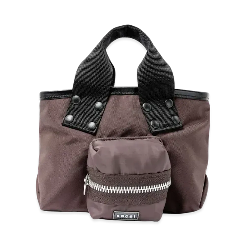 sacai Pocket Tote Bag Small "Brown"