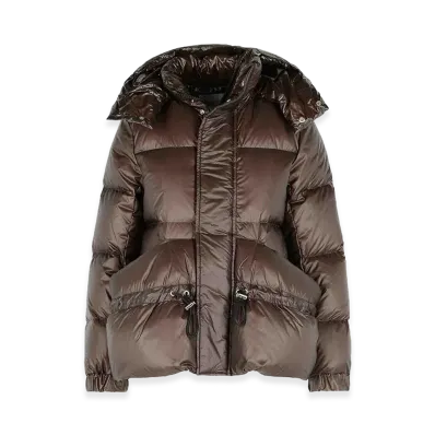 sacai Women's Quilted Nylon Down Jacket "Brown"