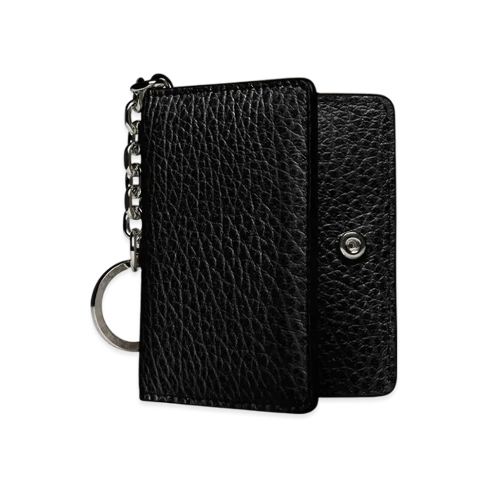 Maison Margiela 4-Stitch Key Ring Card Case "Black"