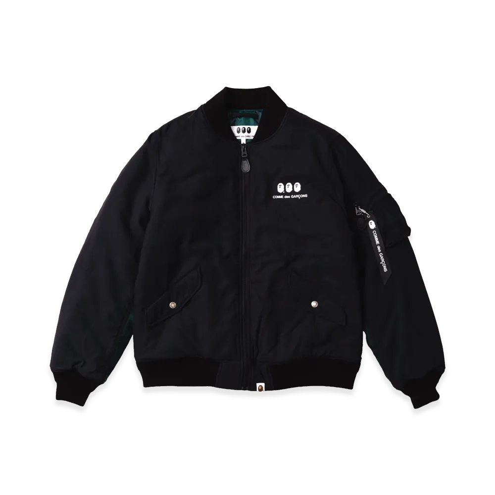 A BATHING APE x COMME des GARCONS CDG Osaka Bape Bomber Jacket "Black"