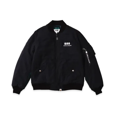 A BATHING APE x COMME des GARCONS CDG Osaka Bape Bomber Jacket "Black"