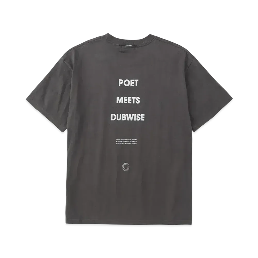 POET MEETS DUBWISE PMD Logo Heavy Weight Drop Shoulder T-Shirt "Sumi"