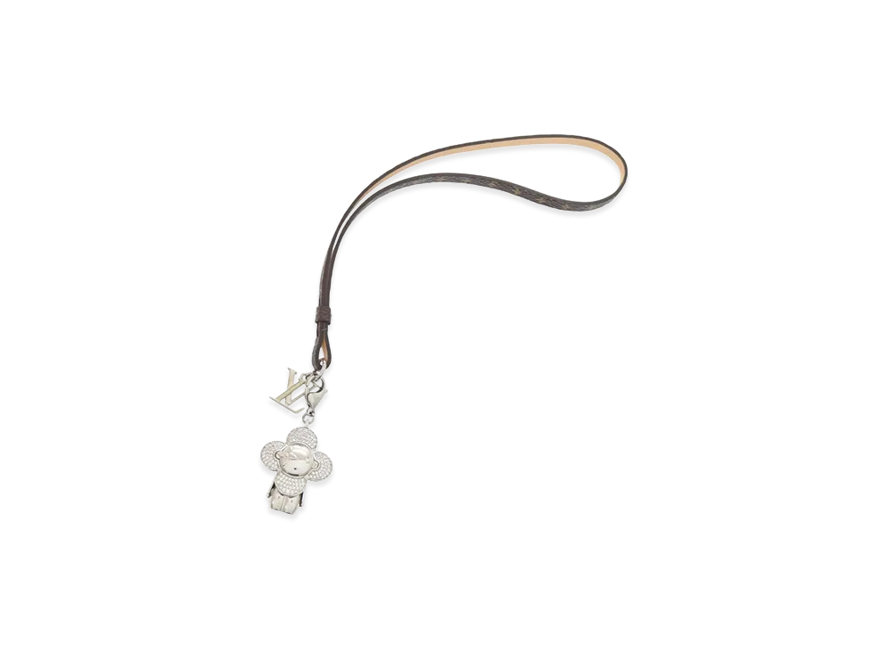 Louis Vuitton Bag Charm Mini Vivienne Stras "Silver"