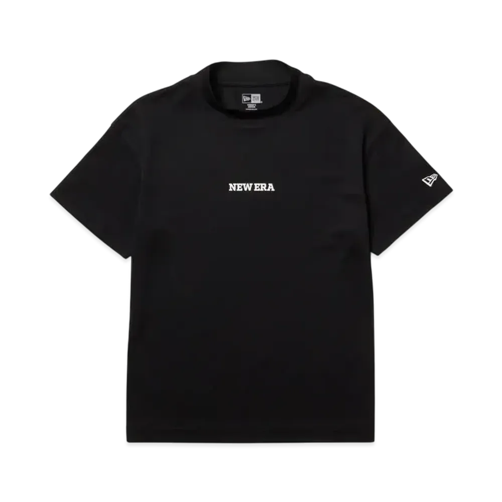 NEW ERA Golf Women's Short Sleeve Midneck T-shirt Vertical Logo "Black"