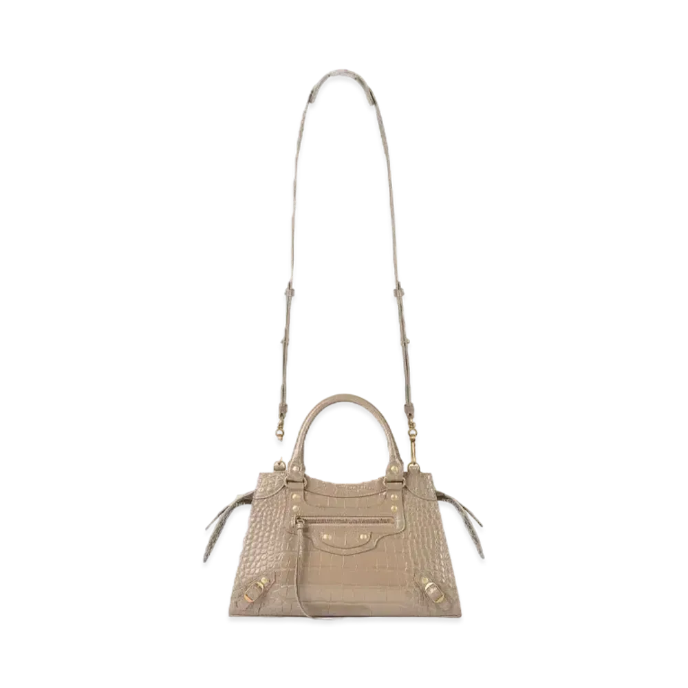 BALENCIAGA Women's Neo Classic Small Top Handle Bag "Mink"