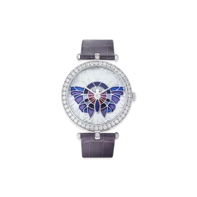 Van Cleef & Arpels Lady Arpels Papillon Extraordinaire watch "18K White gold/Diamond/Mother-of-pearl/Lapis lazuli"