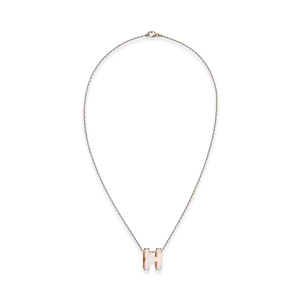 Hermes Pop H Pendant "Rose Gold/Rose Dragee"