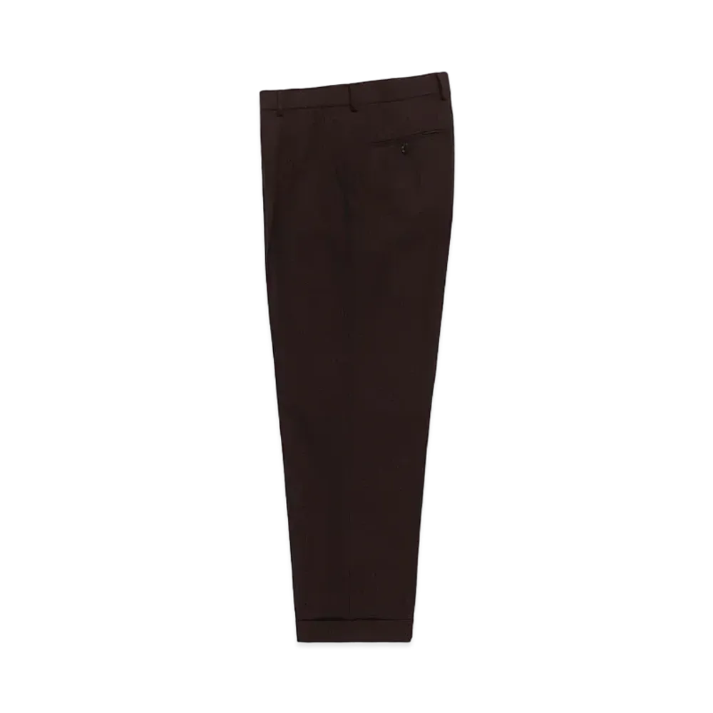 WACKO MARIA x DORMEUIL / Pleated Trousers (Type-2) "Burgundy"