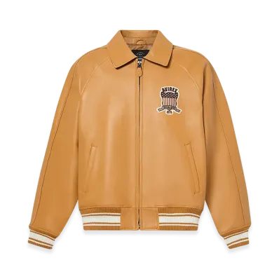 Timberland x AVIREX Icon Bomber Jacket "Wheat Sheepskin Leather"