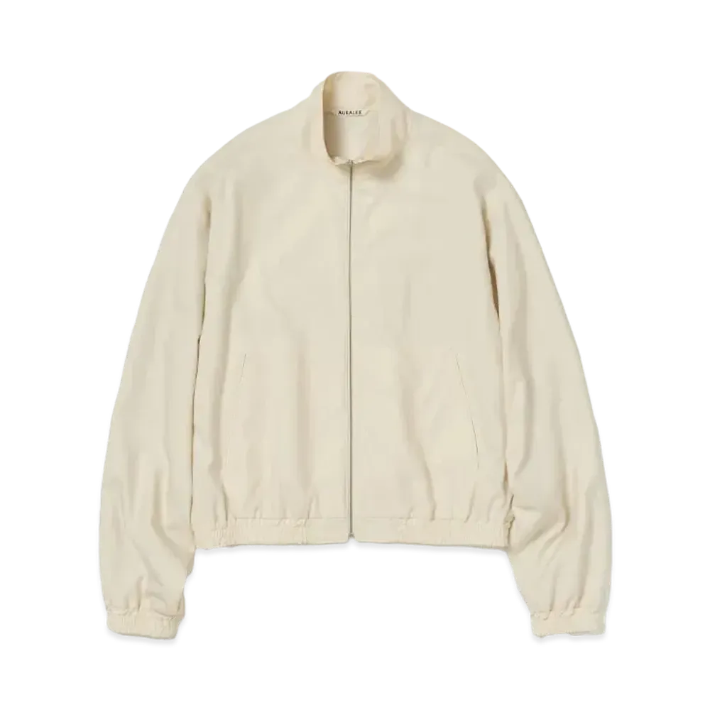 AURALEE Super Fine Tropical Wool Zip Blouson "Ivory Beige"