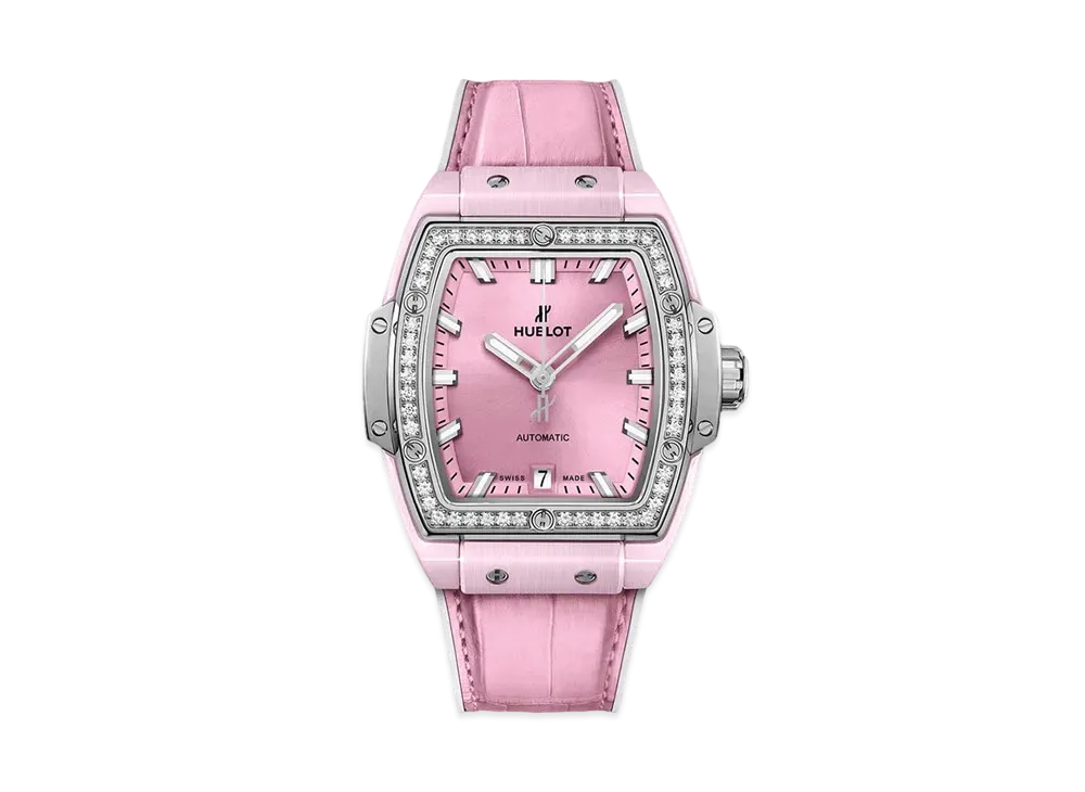 HUBLOT Spirit of Big Bang Pink Ceramic Titanium Diamonds 39mm