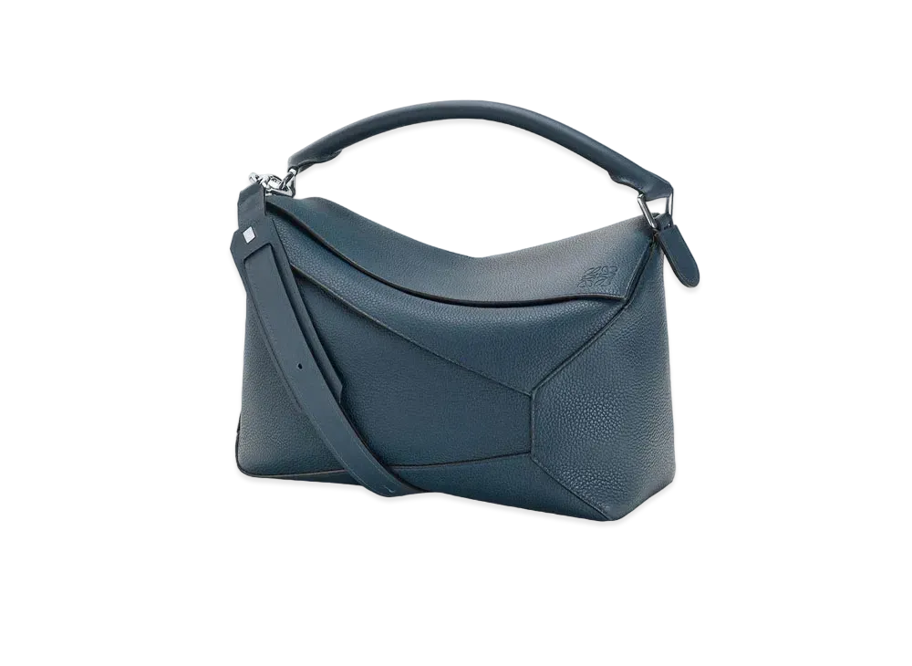 LOEWE Large Puzzle Edge Bag In Grained Calfskin "Ocean"