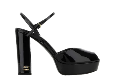 MIU MIU Women's Platform Sandals "Black"