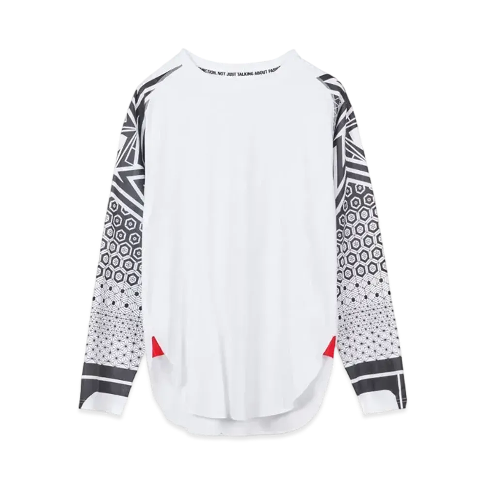 TAIGALIONA TRIBAL PRINT L/S TEE "WHITE"