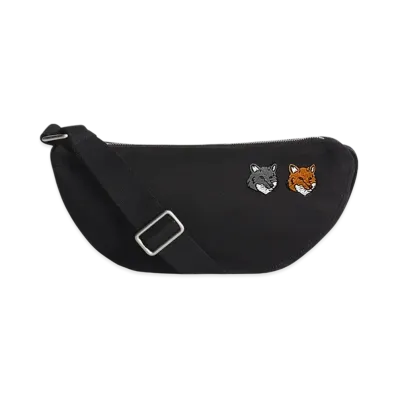 Maison Kitsune Double Bold Foxhead Bum Bag "Black"