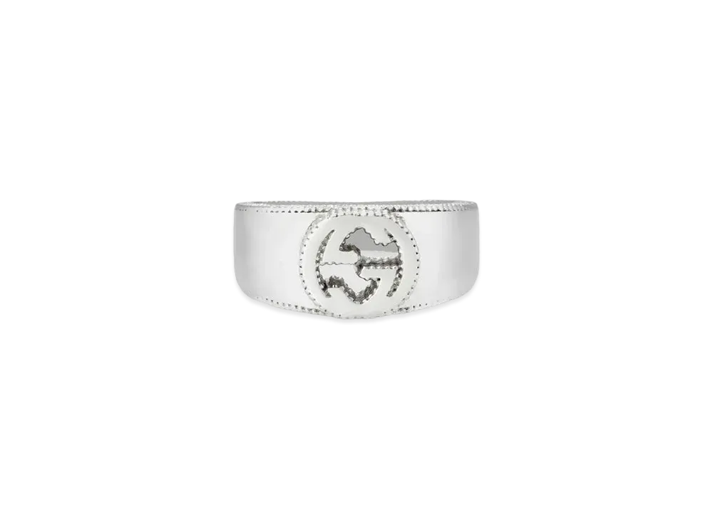 GUCCI Interlocking Double G Ring "Silver"