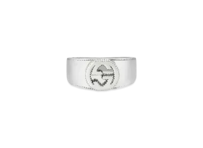 GUCCI Interlocking Double G Ring "Silver"