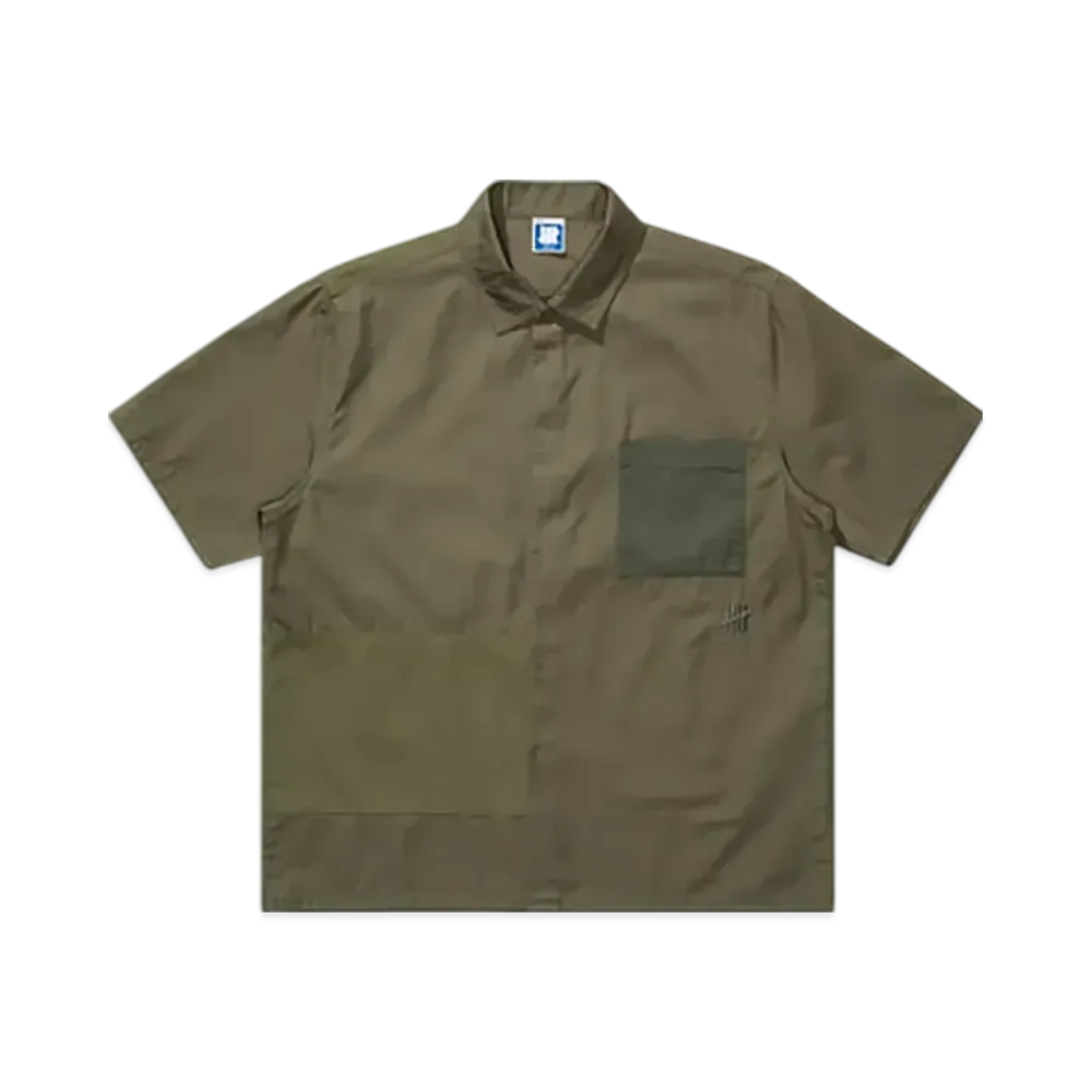 UNDEFEATED Patchwork S/S Shirt "Olive"