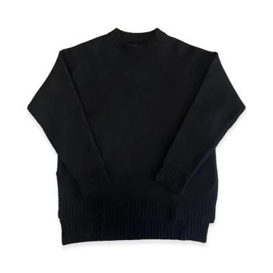 Jil Sander Side Slit Over Sized Sweater "Black"