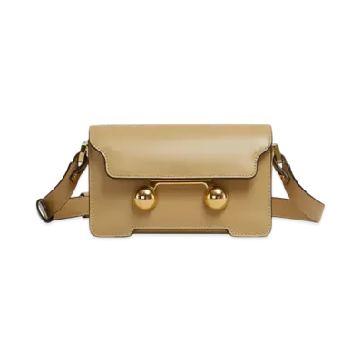 Marni Leather Trunkaroo Mini Shoulder Bag "Nomad/Beige"