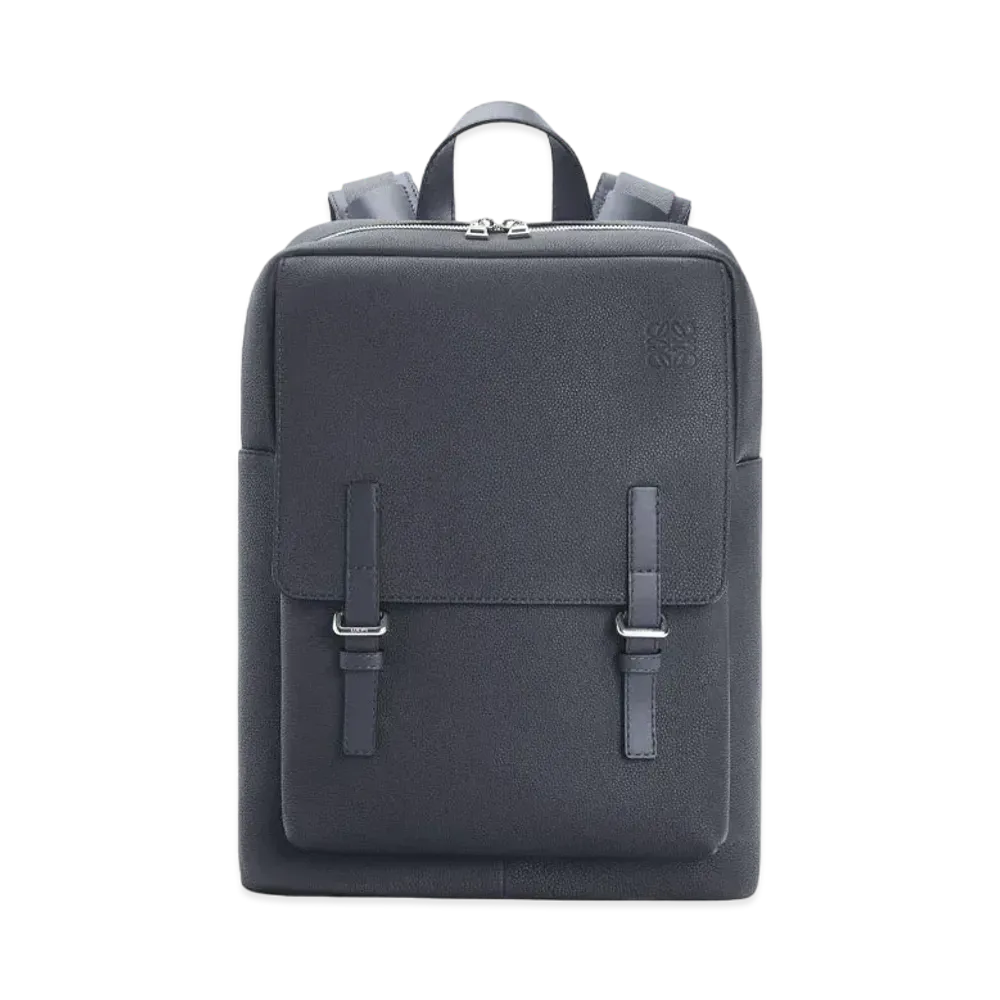 LOEWE Military Backpack In Soft Grained Calfskin "Anthracite"