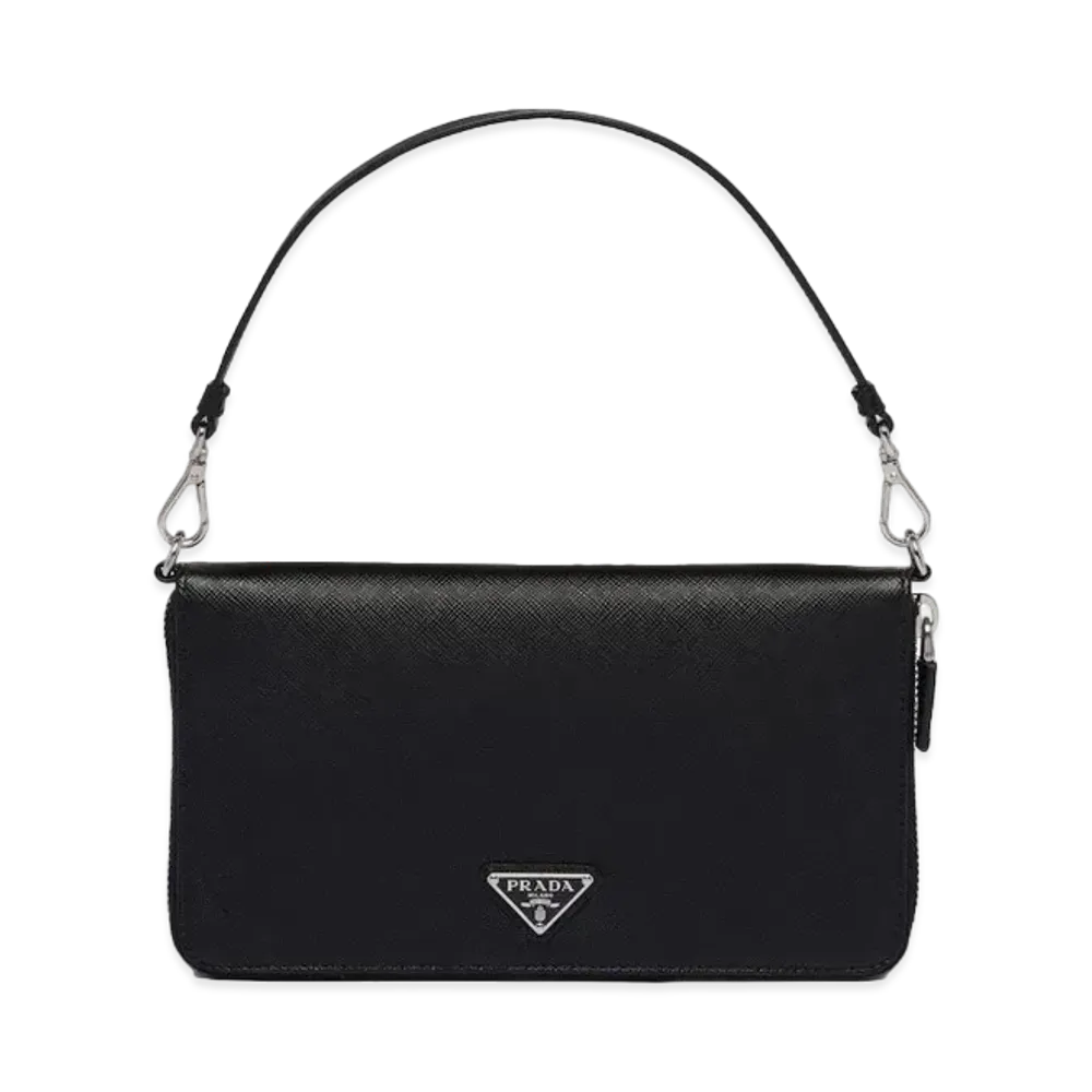 PRADA Saffiano Leather Document Holder "Black"