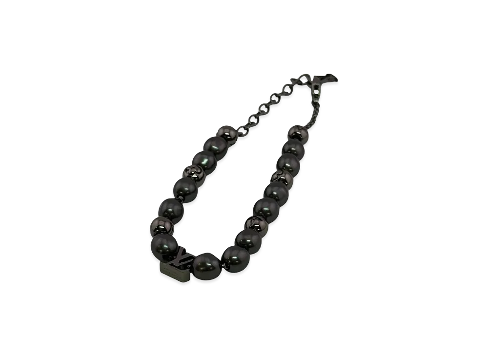 Louis Vuitton Monogram Pearl Bracelet "Black"