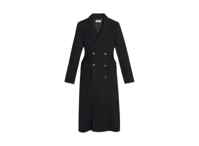 BALENCIAGA Women's Hourglass Coat "Black"