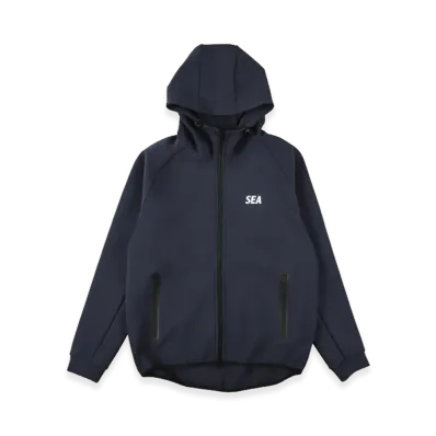 WIND AND SEA Tech Sweat Zip Up Sweatshirt "Navy"