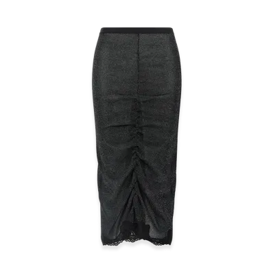 Valentino Women's Lurex Knit Skirt "Black"