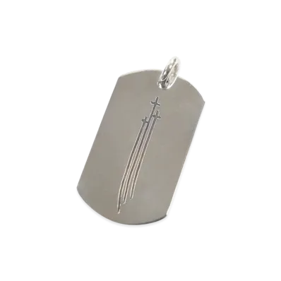 Chrome Hearts RS3 Cross Dog Tag Large Pendant Top "Silver"