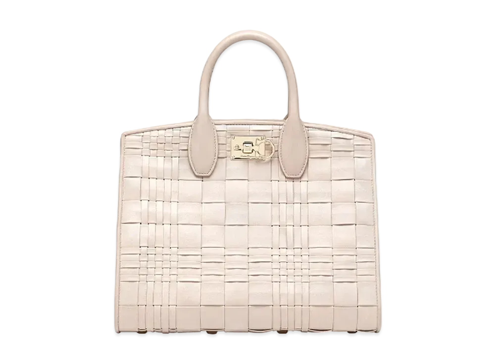 Salvatore Ferragamo Studio Box Bag "Bone"