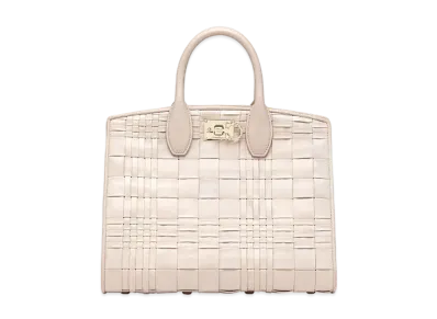 Salvatore Ferragamo Studio Box Bag "Bone"