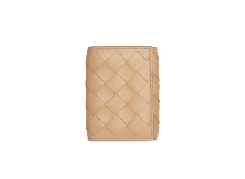 Bottega Veneta Trifold Flap Wallet "Almond"