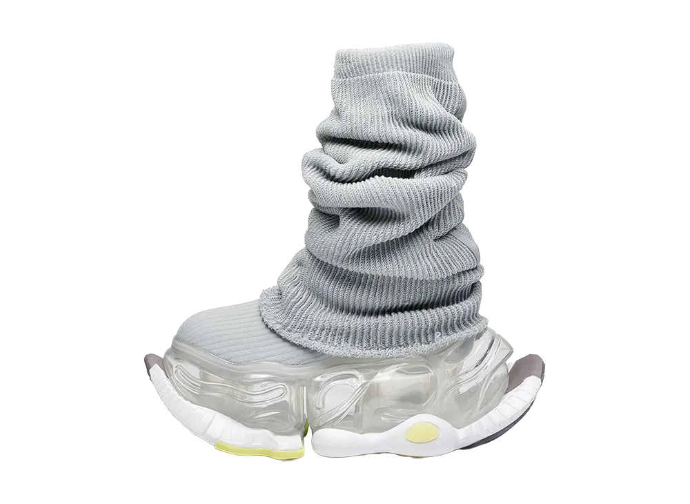 grounds Women's SKYSCRAPER FALCON LOOSE SOCKS "Light Gray/Clear"