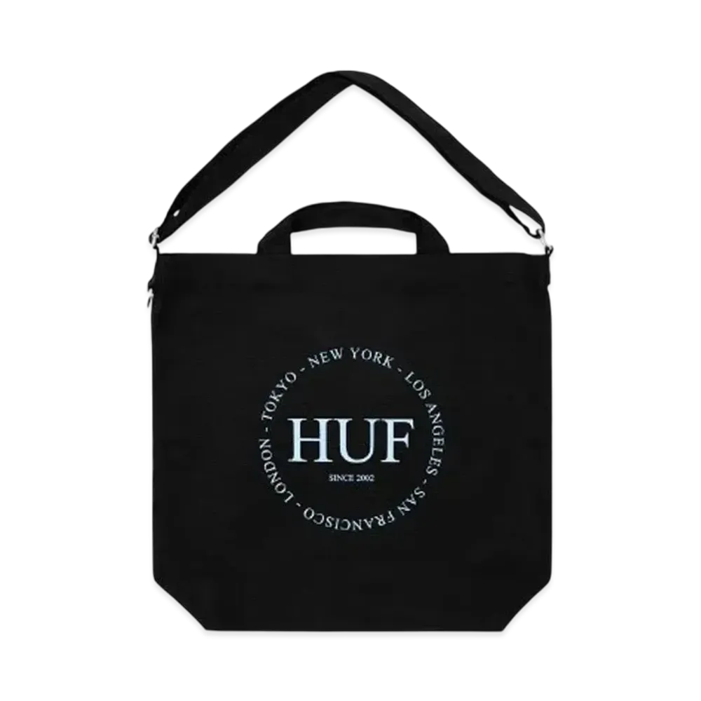 HUF Winter 24 Fine Print 2Way Tote Bag "Black"