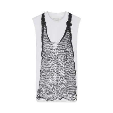 Max Mara Quenti Pure Cotton Print T-Shirt "Optical White"