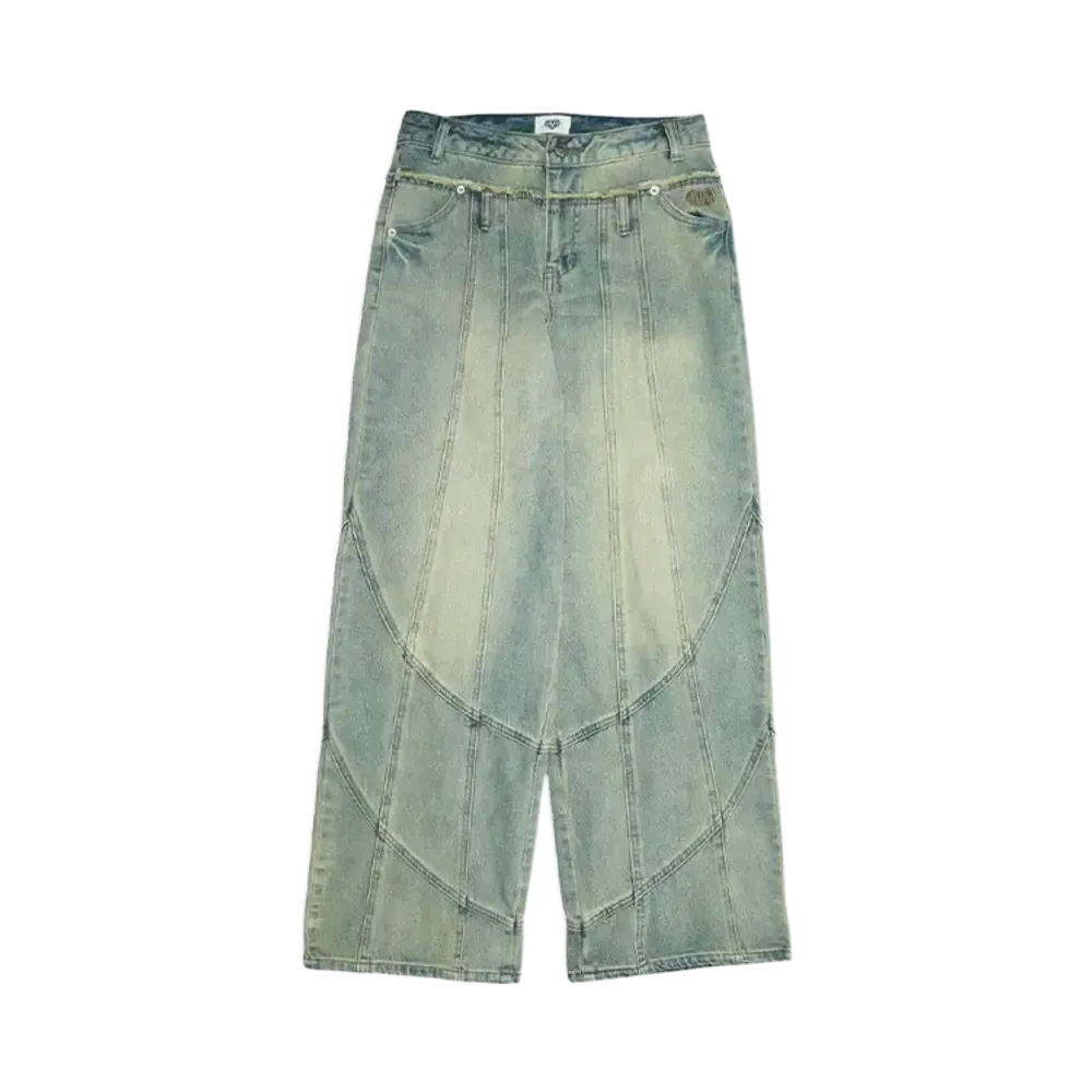 HTH switching denim "INDIGO/GREEN"